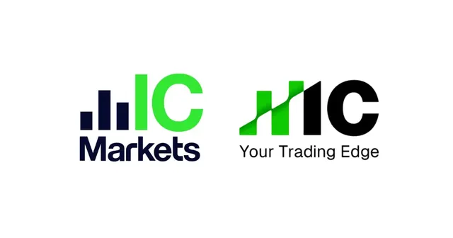 My comparison graphic showing the transition from the old IC Markets logo to the new IC branding