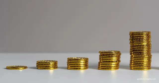 My featured image for today's XAU/USD briefing, gold coins stacked in ascending order
